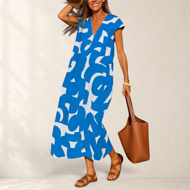 Valery™ | Flowing V-Neck Dress