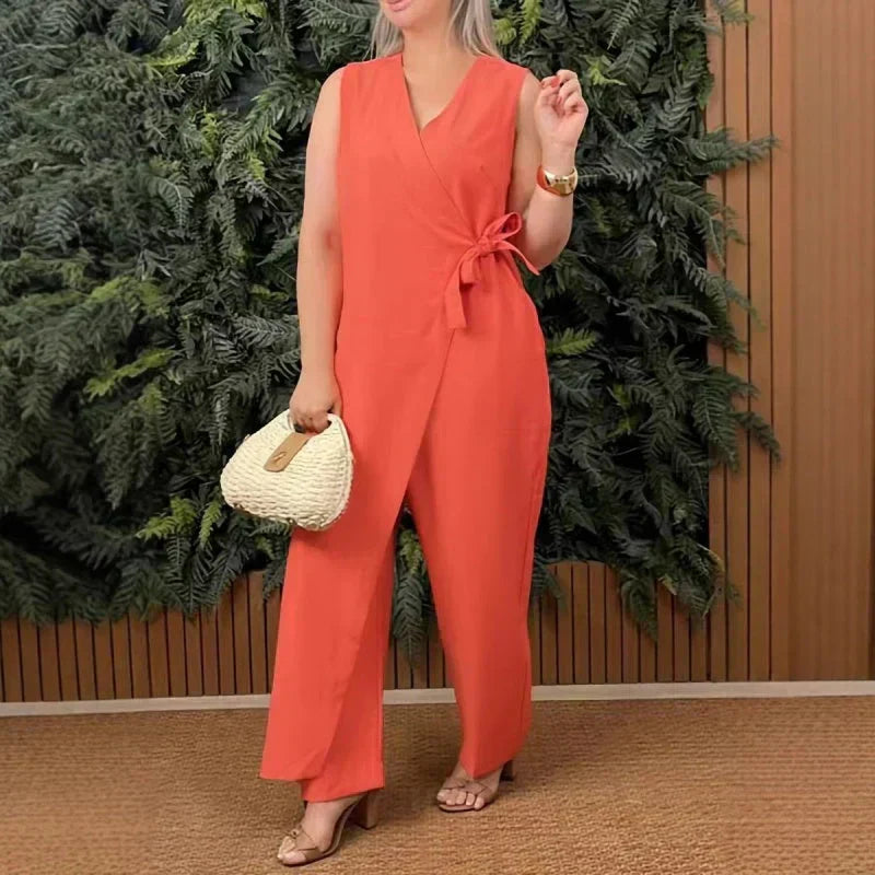 Frances - Elegant Wrap Jumpsuit