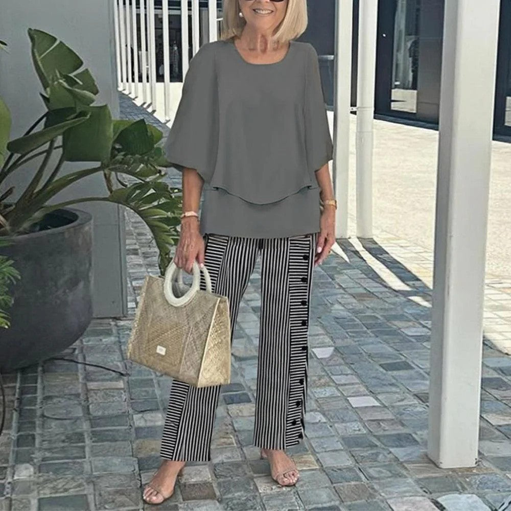 Laila | Casual Half Sleeves Two Piece Set