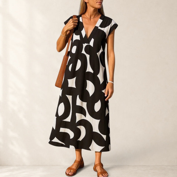 Valery™ | Flowing V-Neck Dress