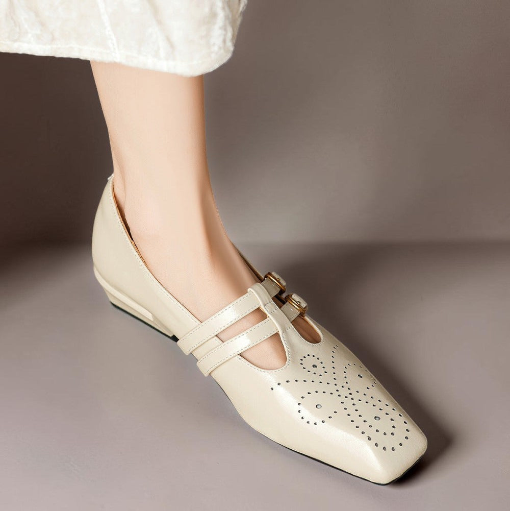 Marisol | Brogued Dual-Strap Mary Jane Pump