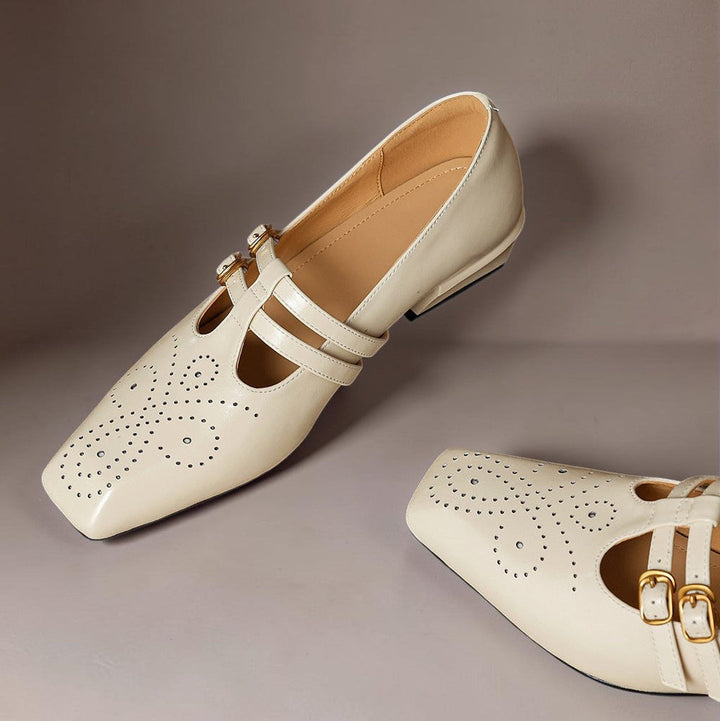 Marisol | Brogued Dual-Strap Mary Jane Pump