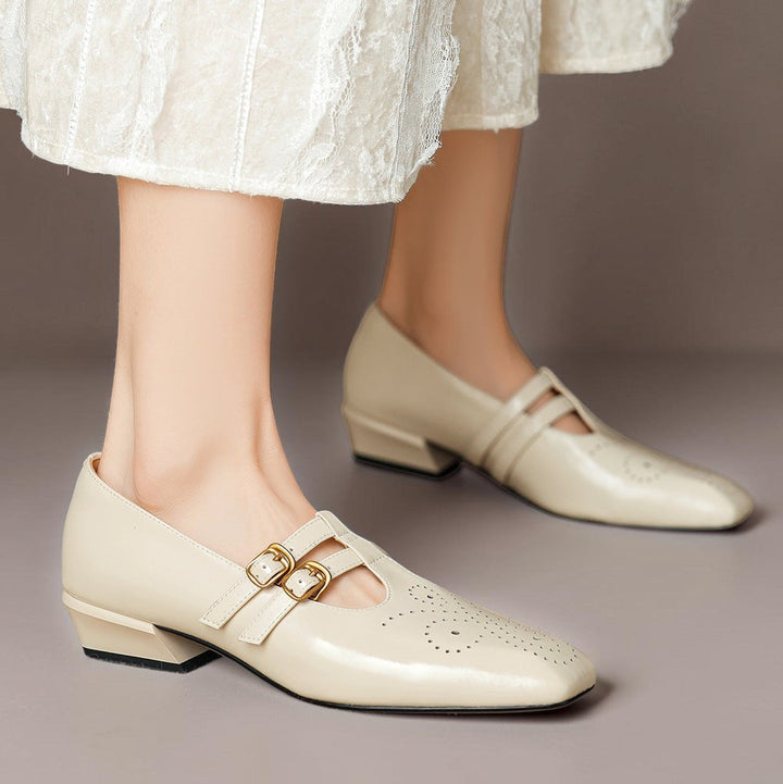 Marisol | Brogued Dual-Strap Mary Jane Pump