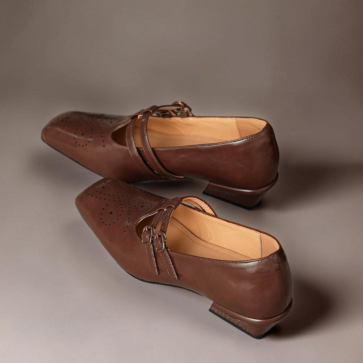 Marisol | Brogued Dual-Strap Mary Jane Pump