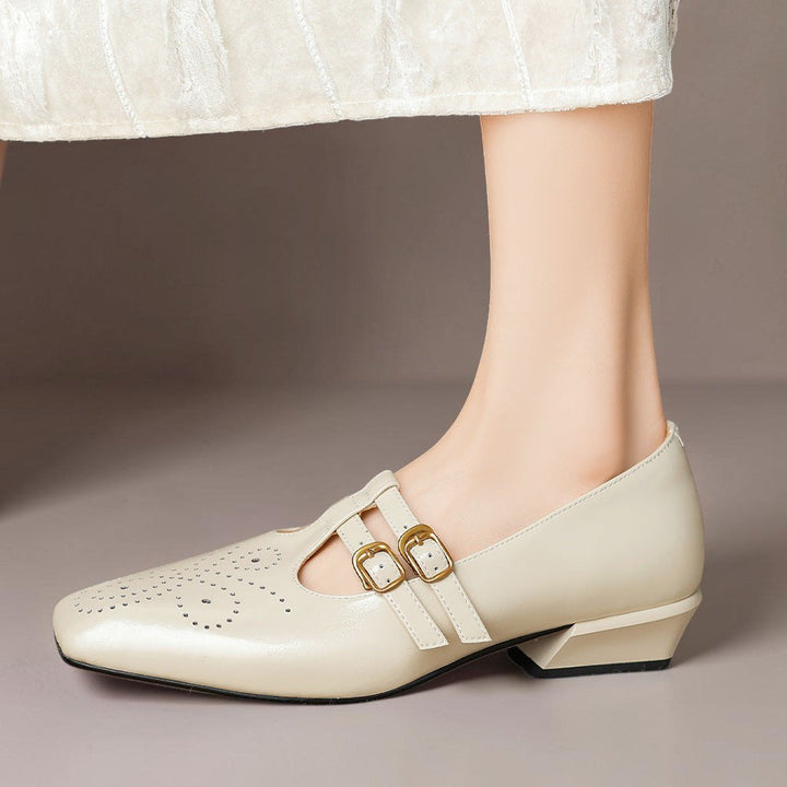 Marisol | Brogued Dual-Strap Mary Jane Pump