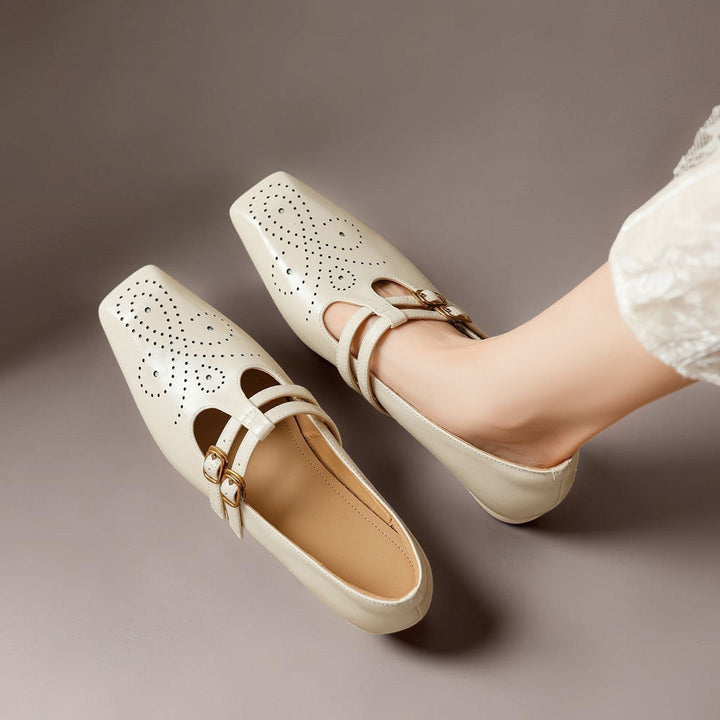 Marisol | Brogued Dual-Strap Mary Jane Pump