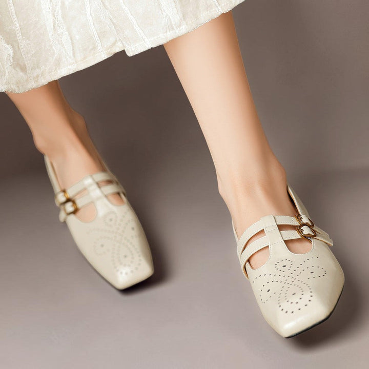 Marisol | Brogued Dual-Strap Mary Jane Pump