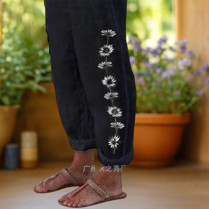 Flora | Floral Print Loose Trousers