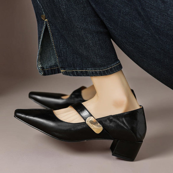 Quera | Chiseled Square-Toe Mary Jane Pump