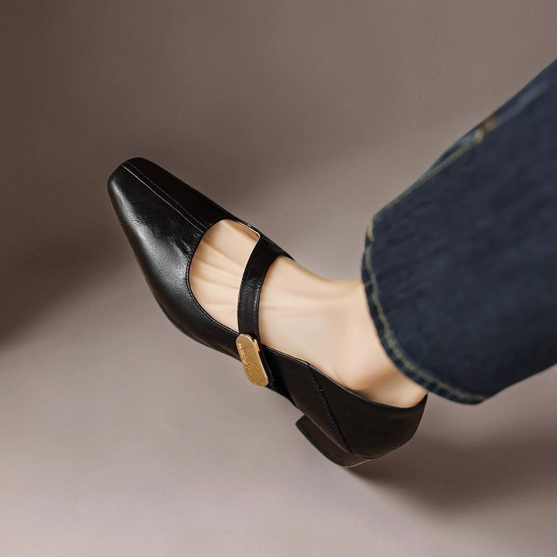 Quera | Chiseled Square-Toe Mary Jane Pump