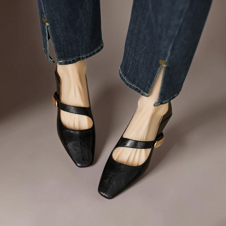 Quera | Chiseled Square-Toe Mary Jane Pump
