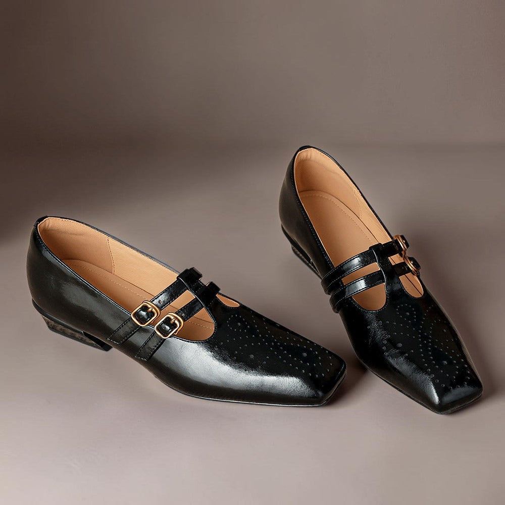 Marisol | Brogued Dual-Strap Mary Jane Pump