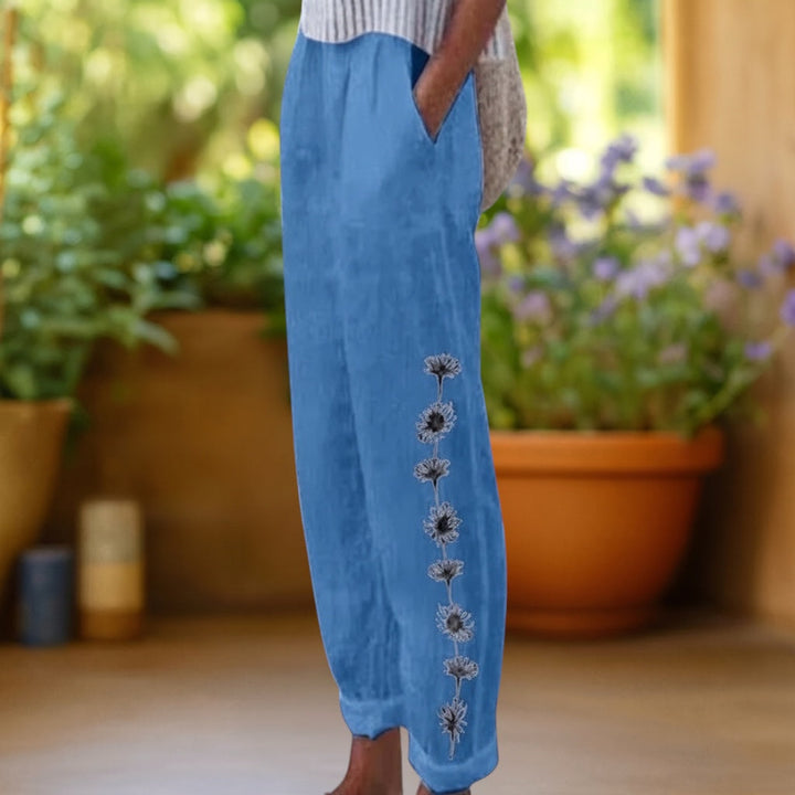 Flora | Floral Print Loose Trousers