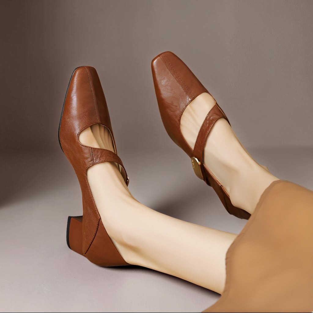 Quera | Chiseled Square-Toe Mary Jane Pump