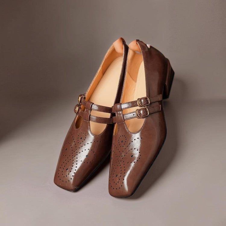 Marisol | Brogued Dual-Strap Mary Jane Pump