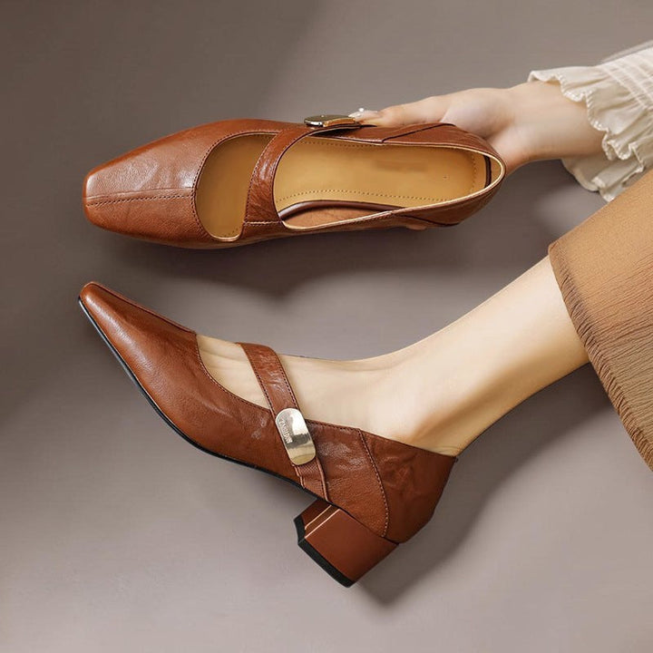 Quera | Chiseled Square-Toe Mary Jane Pump