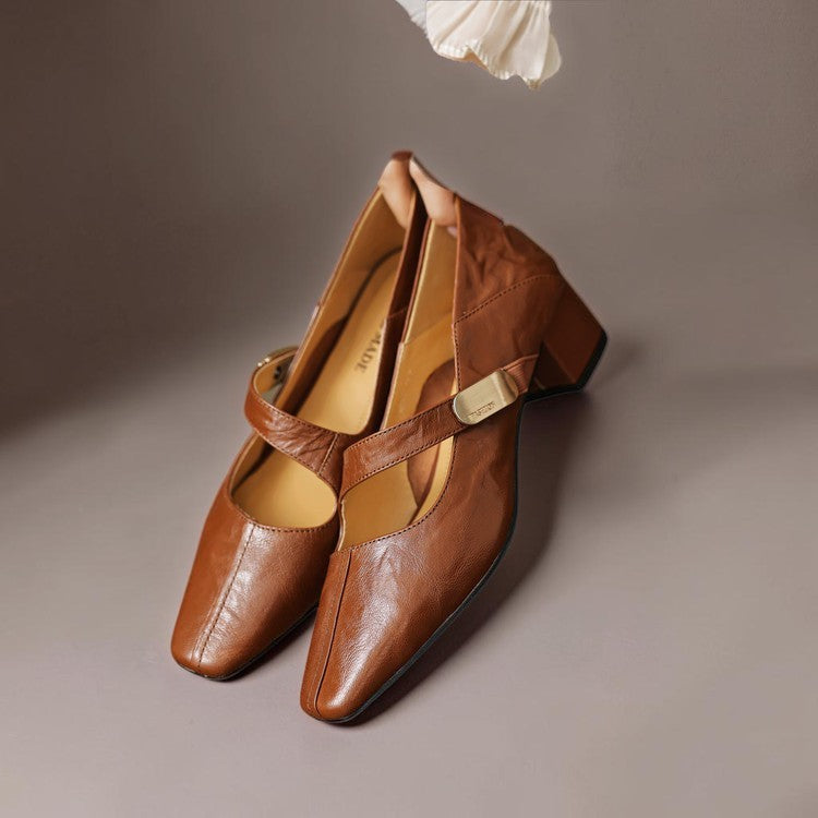 Quera | Chiseled Square-Toe Mary Jane Pump