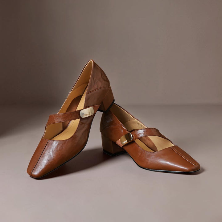Quera | Chiseled Square-Toe Mary Jane Pump