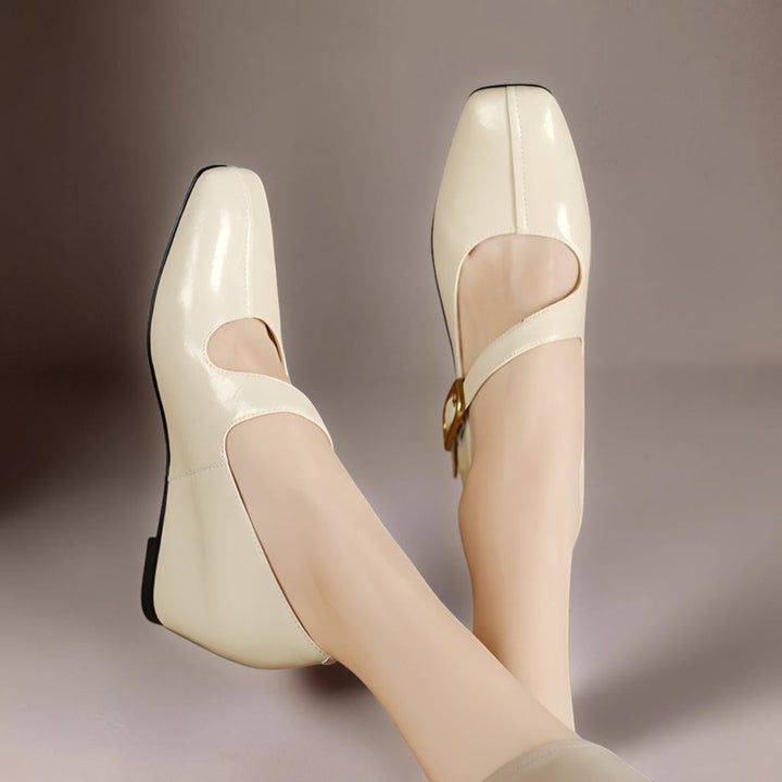Viora | Genuine Leather Mary Jane Heels