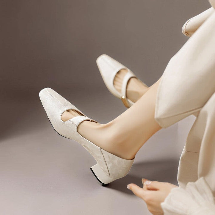 Quera | Chiseled Square-Toe Mary Jane Pump