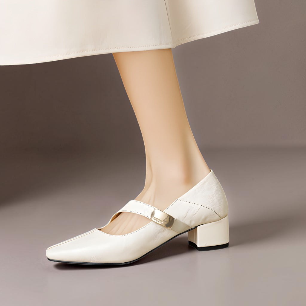 Quera | Chiseled Square-Toe Mary Jane Pump