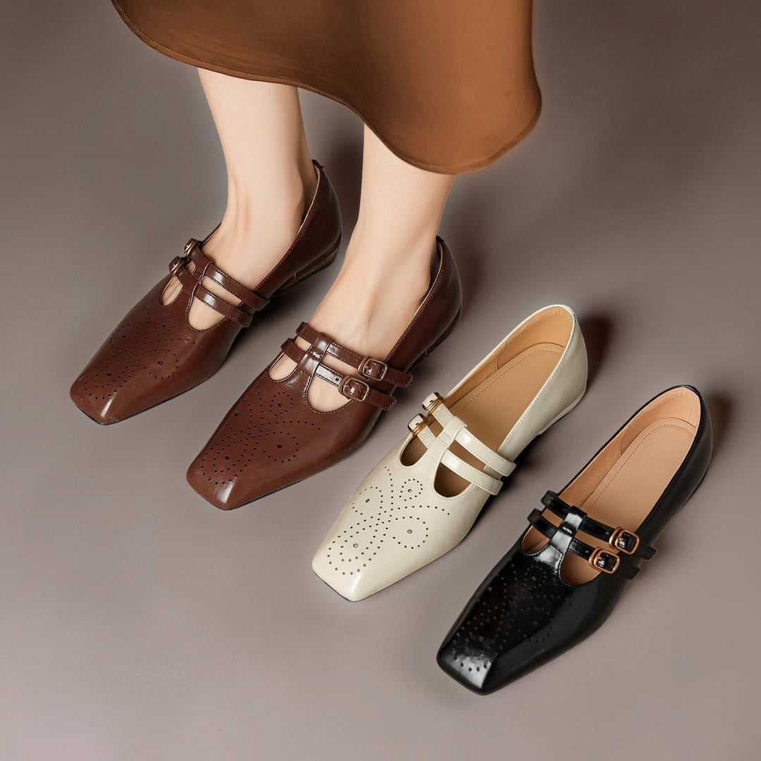 Marisol | Brogued Dual-Strap Mary Jane Pump