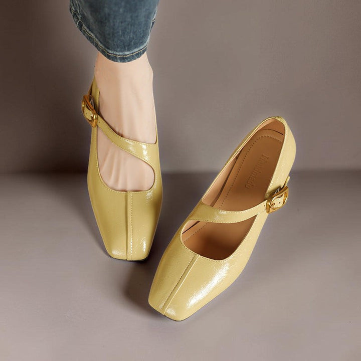 Viora | Genuine Leather Mary Jane Heels