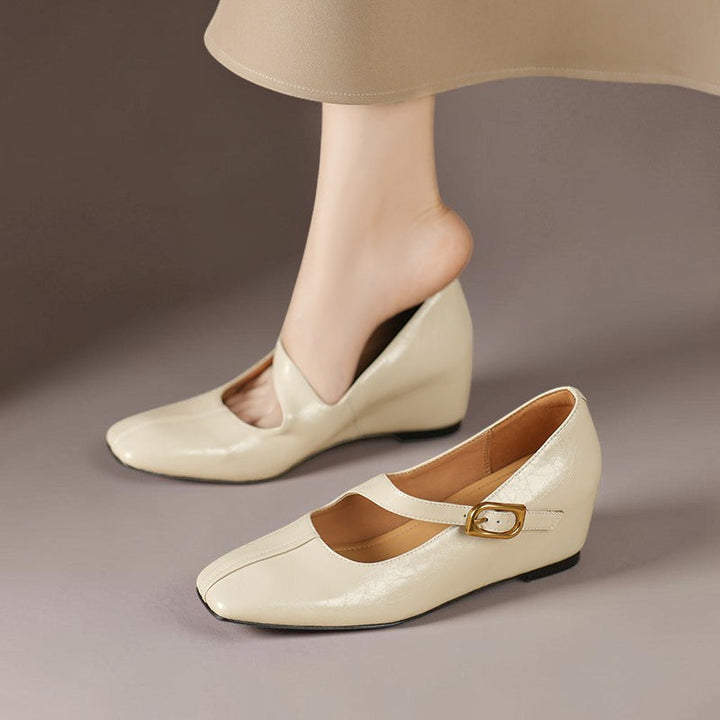 Viora | Genuine Leather Mary Jane Heels