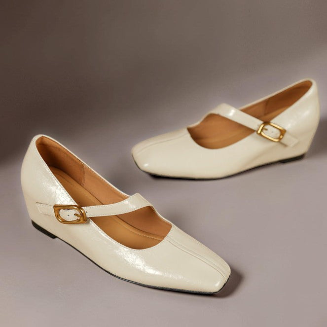 Viora | Genuine Leather Mary Jane Heels