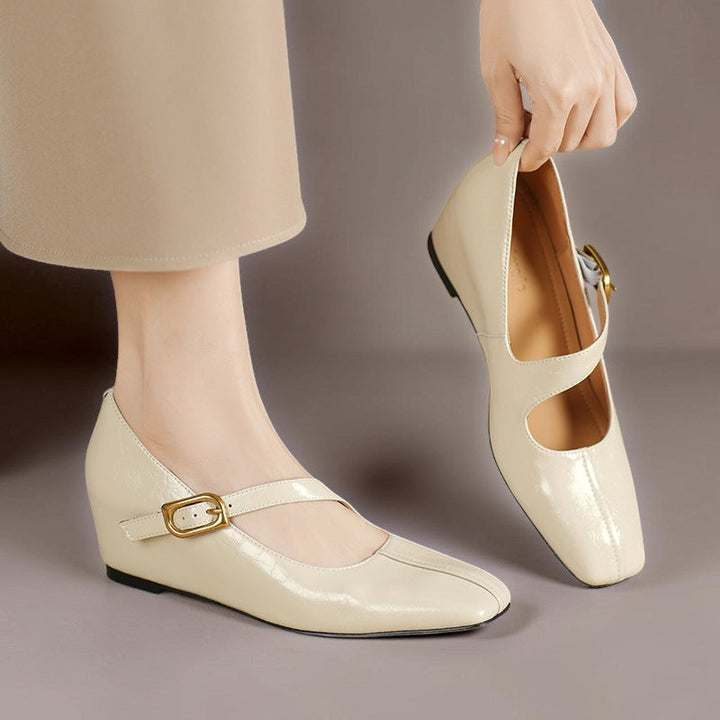Viora | Genuine Leather Mary Jane Heels