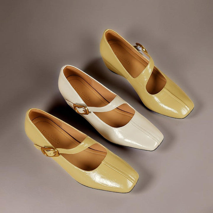 Viora | Genuine Leather Mary Jane Heels