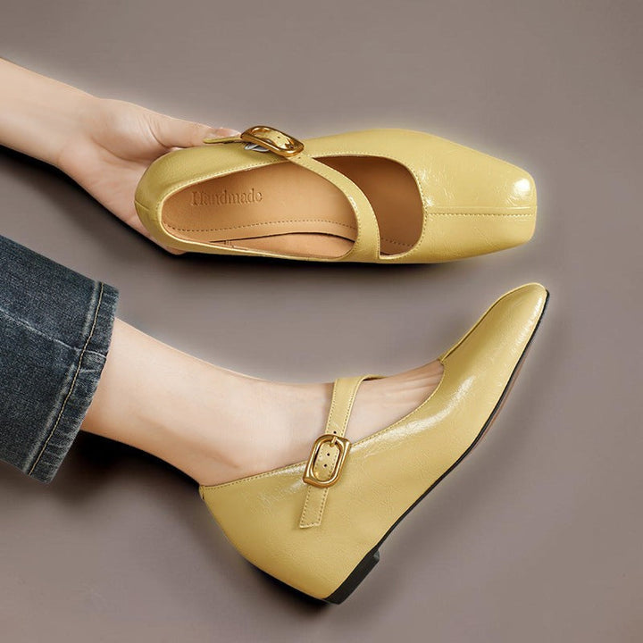 Viora | Genuine Leather Mary Jane Heels