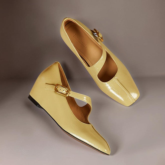 Viora | Genuine Leather Mary Jane Heels