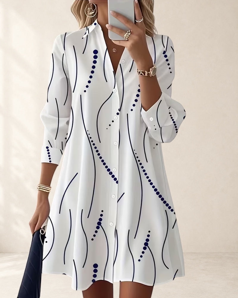 Wavy Collar Dress Shirt