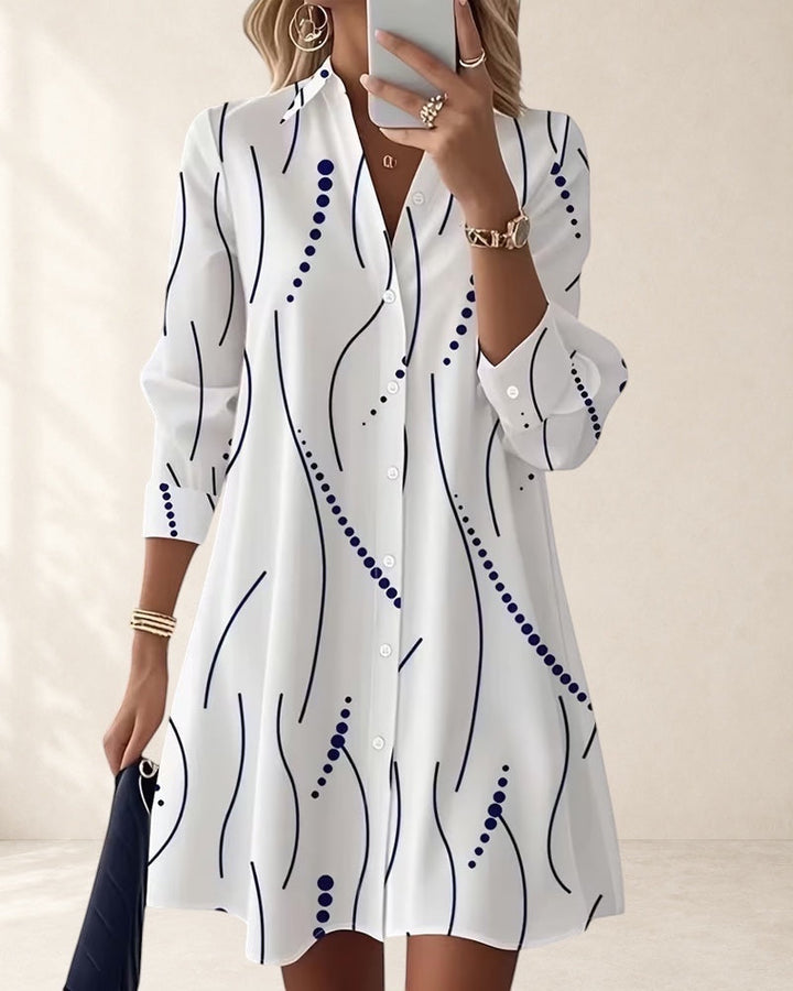 Wavy Collar Dress Shirt