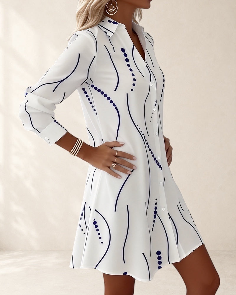 Wavy Collar Dress Shirt