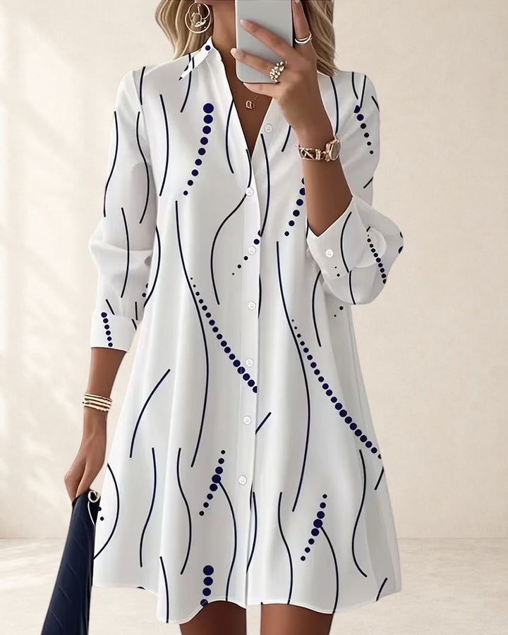 Wavy Collar Dress Shirt